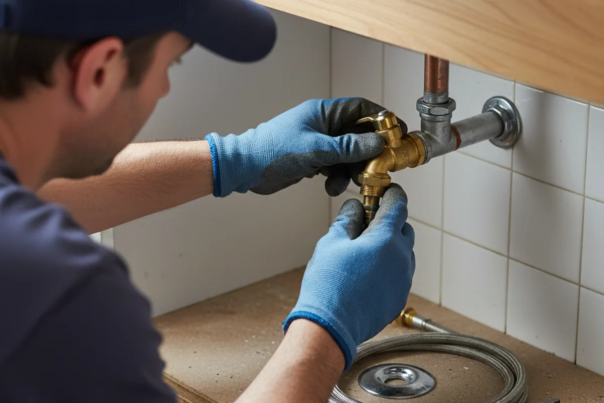 Shutoff valve and fitting work during Emergency Plumbing in West Orange
